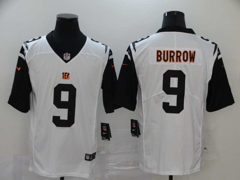 Cincinnati Bengals Limited white Men burrow Jersey NFL Footballl #9 Vapor Untouchable